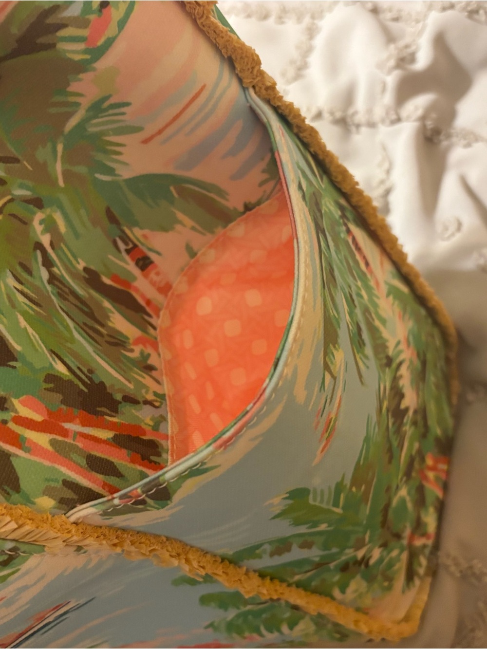 Spartina 449 Coastal Palm Print Rope-Handle Tote in Light Blue and Green - Picture 3 of 4